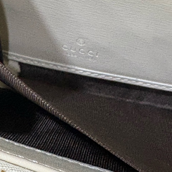 VINTAGE Gucci Horsebit 1955 Zip-around Wallet in Mystic WhiteC - Picture 8 of 8